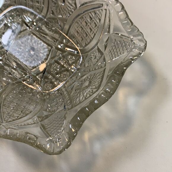 Set 3 Vintage Cut Crystal Trinket Vanity Holders - Picture 4 of 6